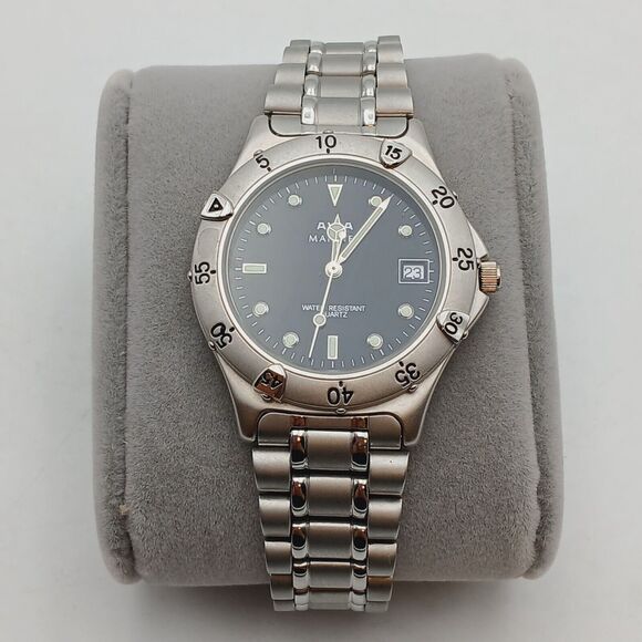 AVIA MARINER Watch QUARTZ BLACK DIAL 167602 JAPAN MEN\'S New Battery Vtg main image 3
